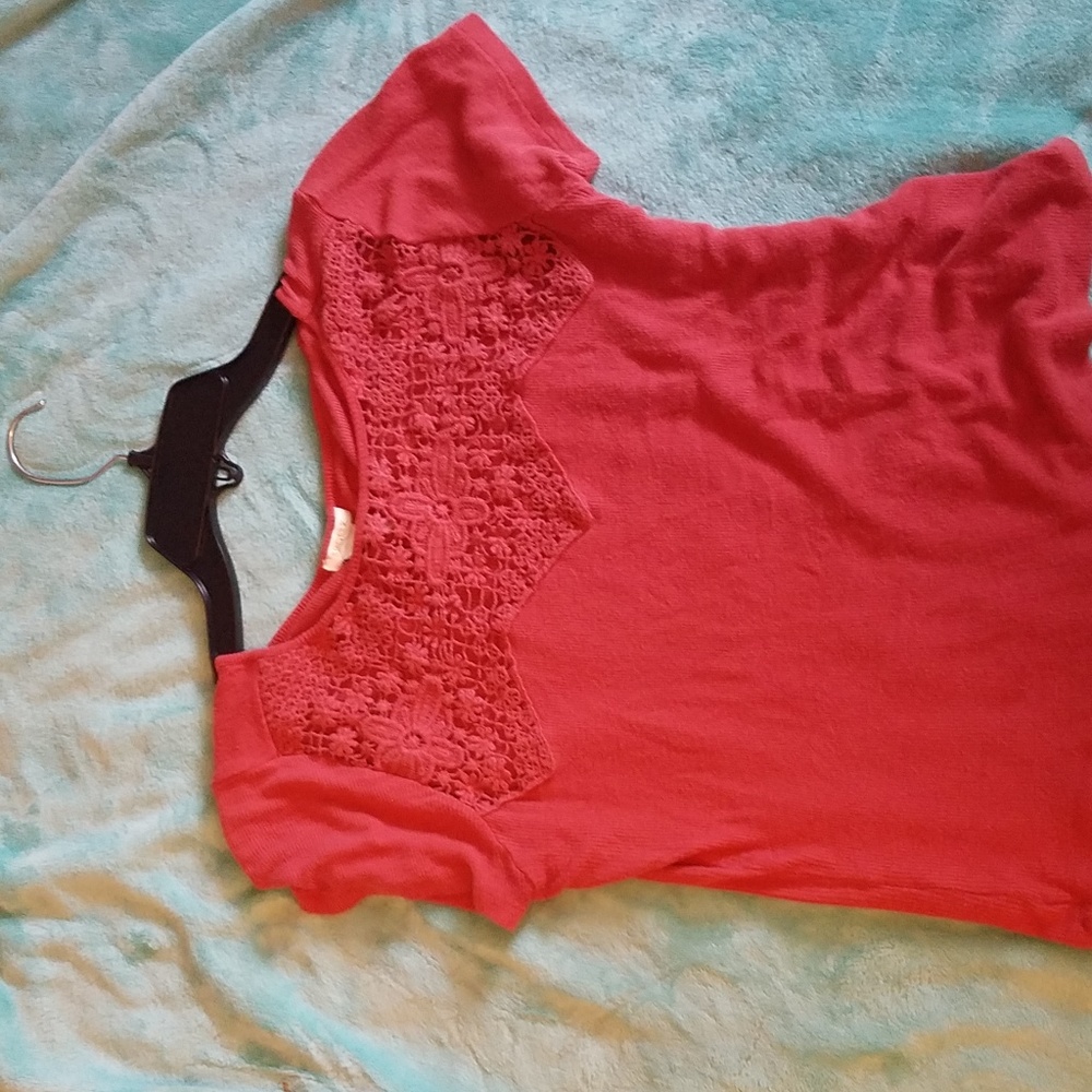 Floral Cut Out Pink Crop Top